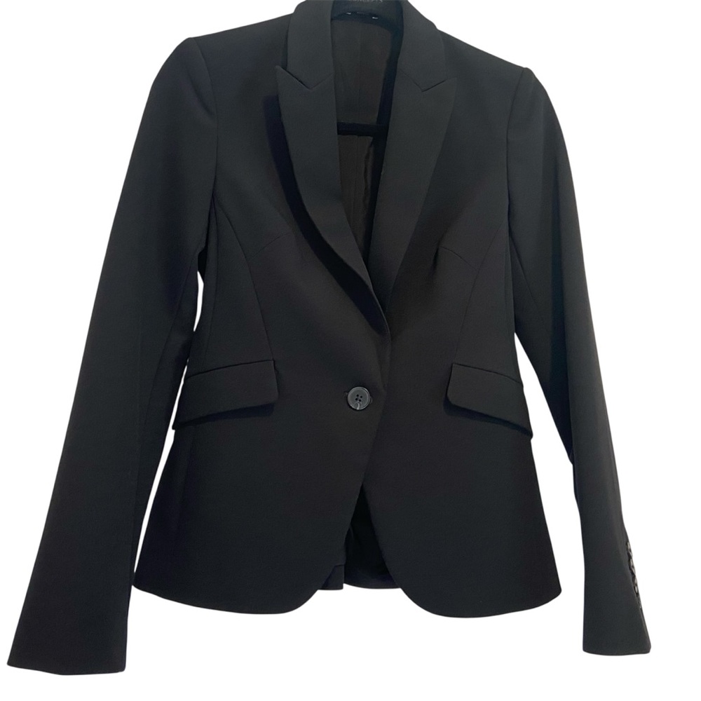 Express Black Tailored Blazer Jacket XS One Button Career Chic